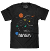 NASA Planets and Stars Space T-Shirt - Black