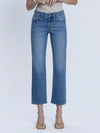 Romy Mid Rise Ankle Straight Jean