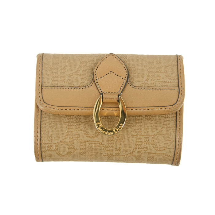 Christian Dior Vintage Tan Monogram Card and Coin Case #3961 by Bolt Boutique