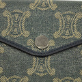 Celine Triomphe Canvas Blue and Grey Fine Strap Wallet #3962 by Bolt Boutique