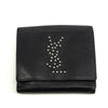 Yves Saint Laurent Black Rive Gauche Leather Compact Wallet #3963