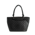 Chanel Black Lambskin Quilted Cambon Ligne Shoulder Bag 13 Series #3973 by Bolt Boutique
