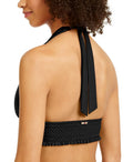Tommy Hilfiger Deep V Neck UV Protection Halter Swimsuit Top, Size Medium by Vanessa Jane