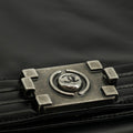 Chanel Black Vinyl Reverso Medium Boy Bag 15 Series #3975 by Bolt Boutique
