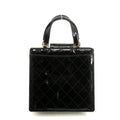 Chanel CC Cocomark Quilted Patent Handle Tote Bag #3982 by Bolt Boutique