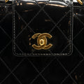 Chanel CC Cocomark Quilted Patent Handle Tote Bag #3982 by Bolt Boutique