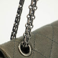 Chanel Caviar Skin Quilted 2.55 Grey Double Flap Shoulder Bag #3983 by Bolt Boutique