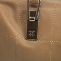 Chanel Brown Chocolate Bar Brown Lambskin Boston Bag #3985 by Bolt Boutique