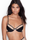 Victorias Secret Luxe Lingerie Unlined Sheer Mesh Demi Bra, Size 32D by Vanessa Jane