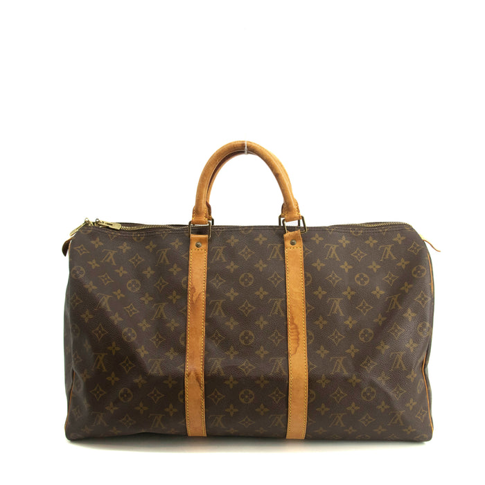 Louis Vuitton Monogram Canvas Brown Keepall 50 Boston Bag #3988 by Bolt Boutique