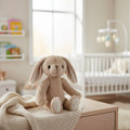 Long Ear Bunny Stuffed Animal - 14" Ultra Soft Plush | Cream by ozznekshoes