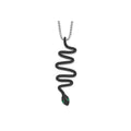 Black Spinel Snake Necklace by Fine Color Jewels