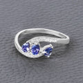 0.51 Carat Genuine Tanzanite and White Diamond 14K White Gold Ring by Bids.com