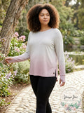 Ideology Long Sleeve Gradient Print T-Shirt Athletic Top by Vanessa Jane