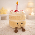 Strawberry Cream Birthday Cake Plush | Aesthetic Keepsake & Pretend Play Toy by ozznekshoes