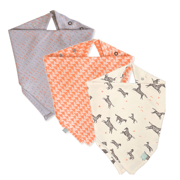 3pc lovie bib set | wild horses by Finn + Emma