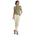 Lauren Ralph Lauren Ruffle-Sleeve Tie Neck Top by Vanessa Jane