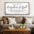 Matthew 6:33 - But Seek the Kingdom of God Faith Sign II by Tailored Canvases