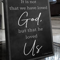 1 John 4:10 Faith Sign V by Tailored Canvases