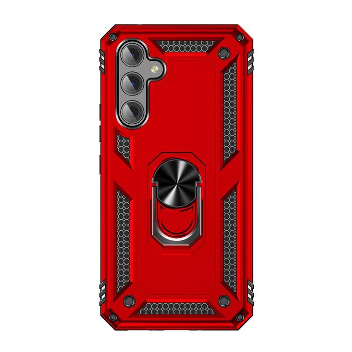 Military Kickstand Series with Belt Clip Case for Samsung Galaxy A54 5G - Red by Zerodamage Sahara Case LLC