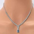 Natural London Blue Topaz Birthstone Necklace by Fine Color Jewels