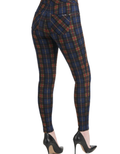 Luxe Plaid Piped Jegging by Boutique 23