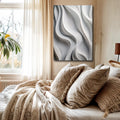 Modern Monochrome Waves Abstract Wall Art by Tailored Canvases