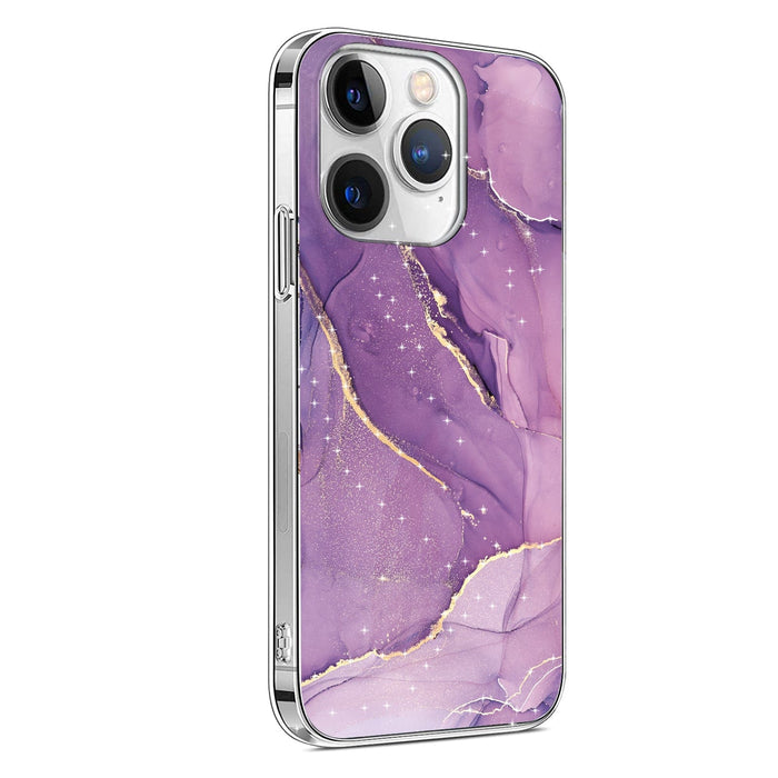 iPhone 15 Pro Purple Marble Case - Stylish Protection | Inspire Series by Zerodamage Sahara Case LLC