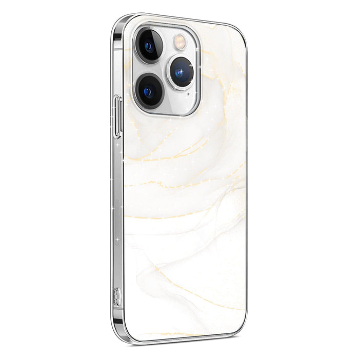 iPhone 15 Pro White Marble Case - Classic Design | Inspire Series by Zerodamage Sahara Case LLC
