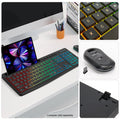 Rechargeable Silent Wireless Keyboard & Mouse Combo - 106 Keys, RGB Backlight by Zerodamage Sahara Case LLC