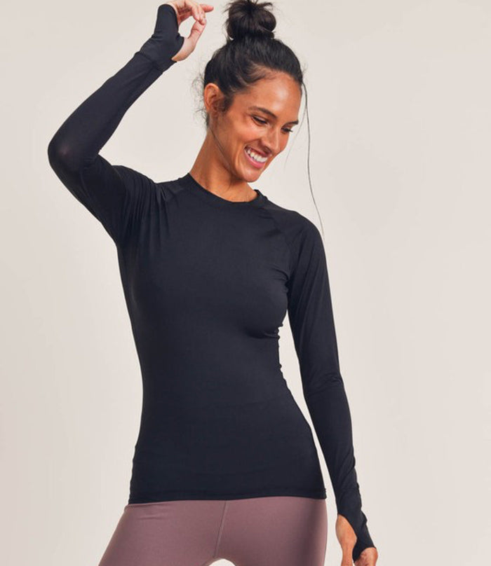 Cool Touch Raglan w/ Mesh Sleeve - Black by Boutique 23
