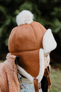 Faux Fur-Lined Kids Winter Hat | Windproof Toddler Trapper Hat by ozznekshoes