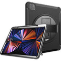 iPad Pro 12.9-inch Hand Strap Case - Heavy-Duty Protection with Built-In Screen Protector and Kickstand | Raider Series by Zerodamage Sahara Case LLC