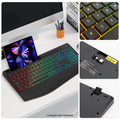 Rechargeable Silent Wireless Keyboard & Mouse Combo - RGB Backlight, Phone Holder by Zerodamage Sahara Case LLC
