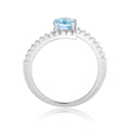 Natural Blue Topaz Solitiare Ring by Fine Color Jewels
