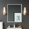 Foremost 30 x 24 Rectangular Flat Aluminum Framed Wall Mounted Accent Mirror by Vanessa Jane