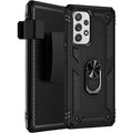 Black Military Kickstand Case with Belt Clip - Samsung Galaxy A53 5G by Zerodamage Sahara Case LLC