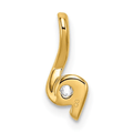14K Gold Lab Grown Diamond Solitaire Pendant by Fine Color Jewels