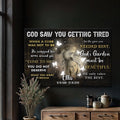 Personalized God Saw You Getting Tired Memorial Sign IV by Tailored Canvases