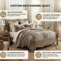 DaDa Bedding Bohemian Olive Brown Moroccan Paisley Floral Filigree Patchwork Cotton Bedspread Set (JHW-885) by DaDalogy Bedding Collection