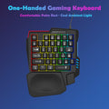 Ergonomic Wired Gaming Keyboard - LED Rainbow Backlight, 35-Key | Ultima Series by Zerodamage Sahara Case LLC