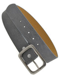 Square Buckle Leatherette Belt - Grey by Boutique 23
