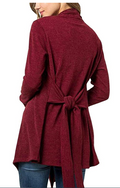 Spadehill Womens Tie Waist Lightweight Long Sleeve Cardigan, Size Small by Vanessa Jane