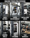 All-Metal Magnetic Gym Phone Holder for MagSafe and Android | Industrial N54 Magnets | Rock-Solid Mount for Squat Racks & Metal Gym Equipment | 360° Adjustable | Includes Metal Ring by BLAUBECK