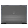 DualShock Laptop Case for Dell 3120/3110/3100 Clamshell & 2-in-1 Chromebook - Gray/Clear by Zerodamage Sahara Case LLC