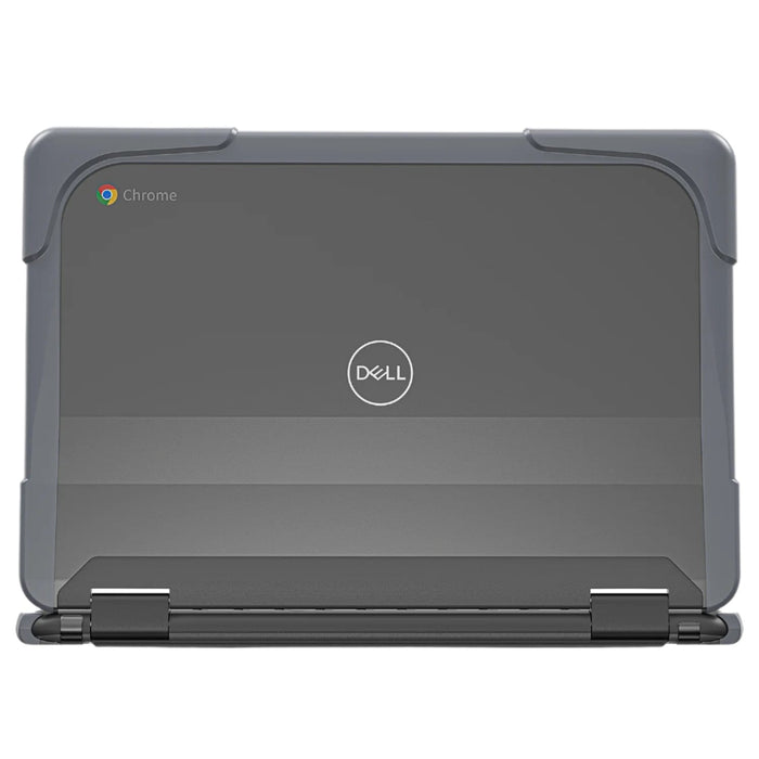DualShock Laptop Case for Dell 3120/3110/3100 Clamshell & 2-in-1 Chromebook - Gray/Clear by Zerodamage Sahara Case LLC