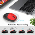 Wireless Keyboard and Mouse Combo - Full-Size Keyboard Black Red Flush Keys by Zerodamage Sahara Case LLC