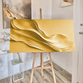Gold Minimalist Wall Art II by Tailored Canvases