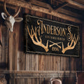Personalized Family Antler Sign II by Tailored Canvases