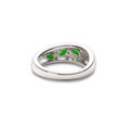 0.93 Ct Marquise Natural Green Chrome Diopside Prong Sterling Silver Eternity Band Ring by Fine Color Jewels